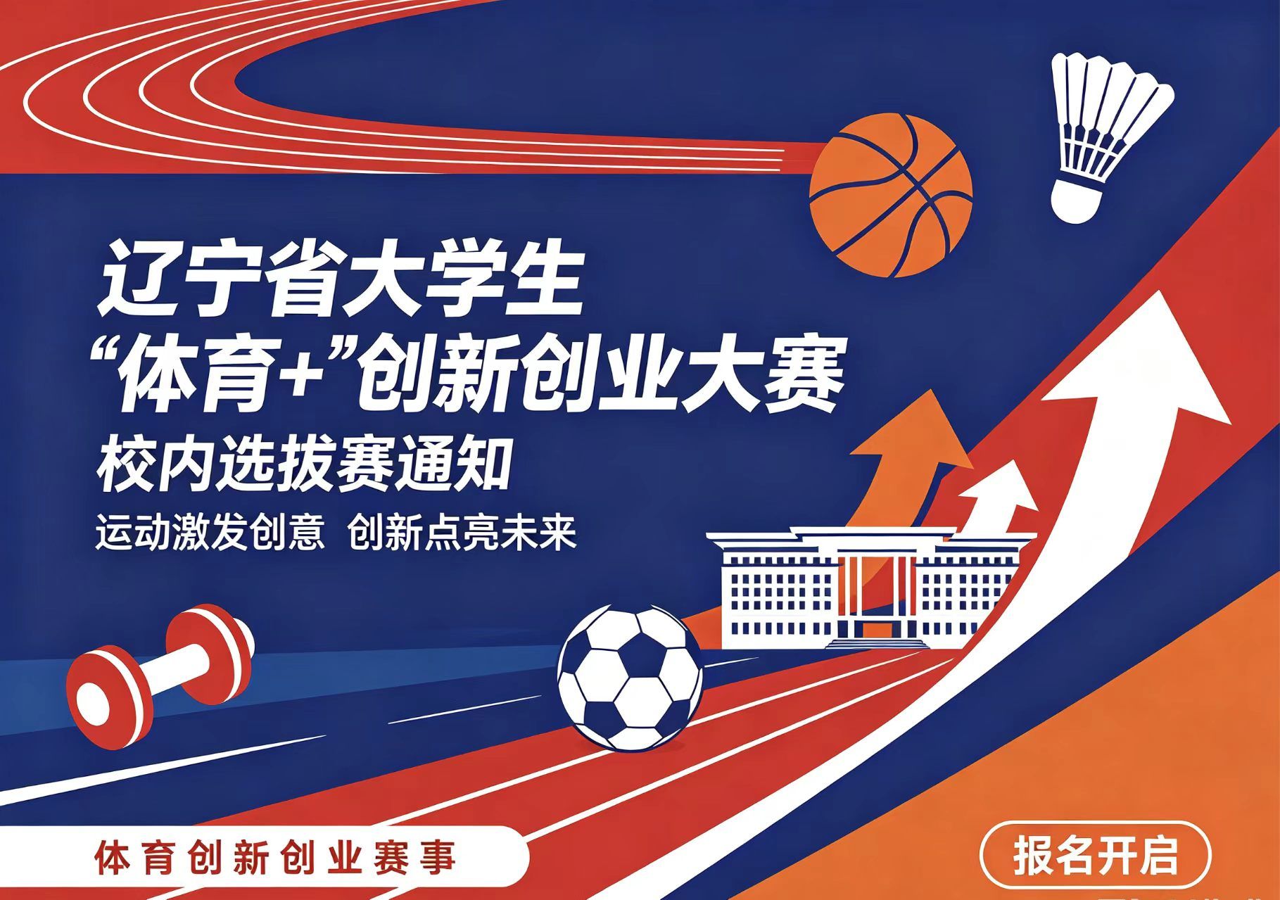 关于组织辽宁省大学生“体育+”创新创业大赛校内选拔赛的通知